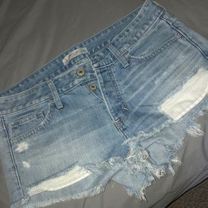 Abercrombie & Fitch distressed jean shorts
